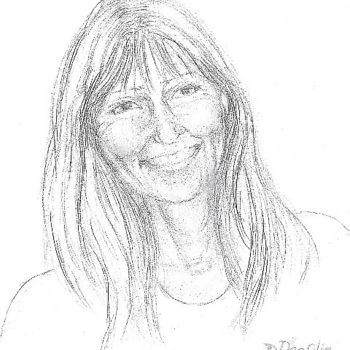 Drawing titled "Claudia (retrato)" by Diana Profilio, Original Artwork, Other