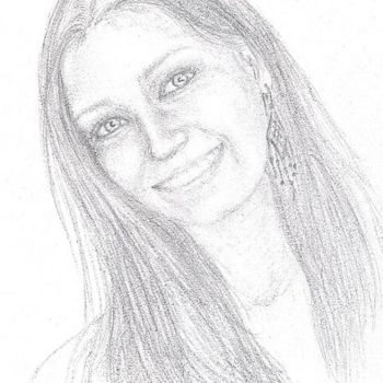 Drawing titled "Antonela (retrato)" by Diana Profilio, Original Artwork, Other