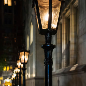 Photography titled "Gaslights, Gramercy…" by Diana Rivera, Original Artwork, Digital Photography