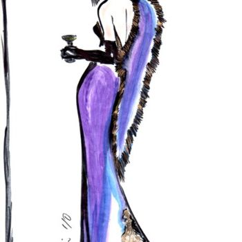 Zeichnungen mit dem Titel "Classic Lilac" von Diana Rivera, Original-Kunstwerk, Andere