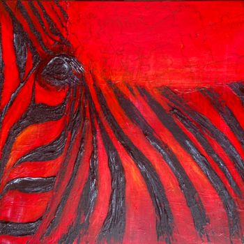 Peinture intitulée "Regard de zèbre" par Diane Breton, Œuvre d'art originale, Acrylique Monté sur Châssis en bois