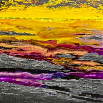 Pittura intitolato "Big purple" da Diane Breton, Opera d'arte originale, Acrilico Montato su Telaio per barella in legno