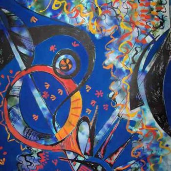 Картина под названием "Le compas" - Diane Medus, Подлинное произведение искусства, Акрил