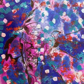 Pittura intitolato "Coquillage Rose et…" da Diane Medus, Opera d'arte originale, Acrilico