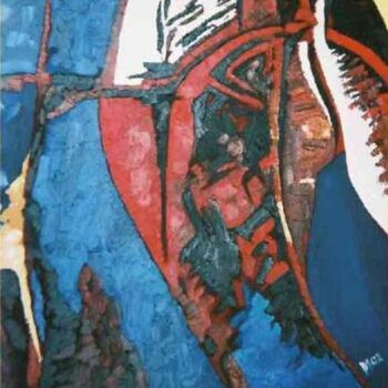 Peinture intitulée "La Croix du Sud" par Diane Medus, Œuvre d'art originale, Huile