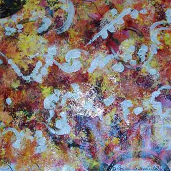 Pintura intitulada "La boussole débouss…" por Diane Medus, Obras de arte originais, Tinta