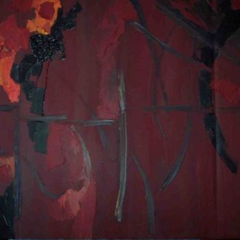 Pittura intitolato "Vent d'automne, ens…" da Diane Medus, Opera d'arte originale, Olio