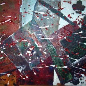 Painting titled "Composition blanche…" by Diane Medus, Original Artwork, Acrylic