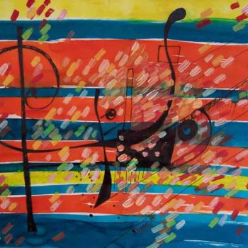 제목이 "Evocation vénitienne"인 미술작품 Diane Medus로, 원작, 잉크