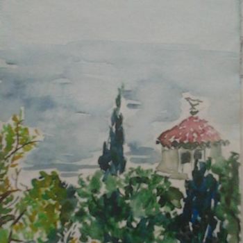 Peinture intitulée "Au parc du Vieux Ch…" par Diane Medus, Œuvre d'art originale, Aquarelle