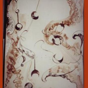 Σχέδιο με τίτλο "Lunes" από Diane Medus, Αυθεντικά έργα τέχνης, Μελάνι