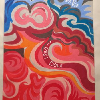 Dessin intitulée "La vie c'est doux..." par Diane Serard, Œuvre d'art originale, Crayon