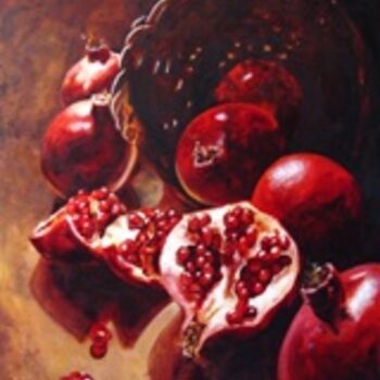 Peinture intitulée "Étude de pomme gren…" par Diane Forest, Œuvre d'art originale