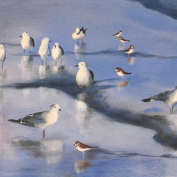 Peinture intitulée "oiseau de mer" par Diane Luce, Œuvre d'art originale, Acrylique Monté sur Châssis en bois