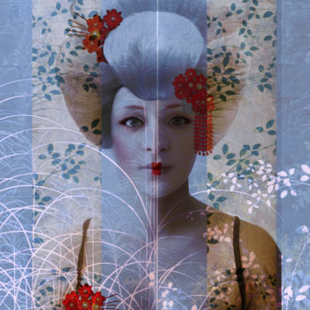 Arte digital titulada "Geisha albinos - va…" por Diane Robert Magnenan, Obra de arte original, Foto-montaje