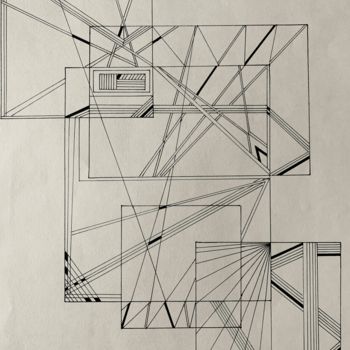 Dessin intitulée "Carré" par Diane Segard, Œuvre d'art originale, Marqueur