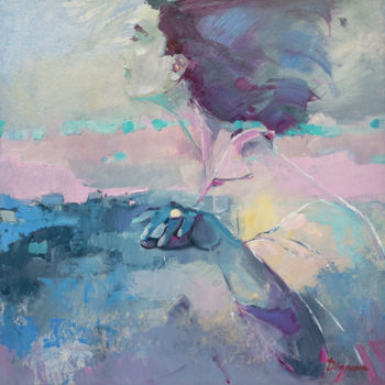 Painting titled "Through the air" by Tatyana Bashtannik (Tatyana Dianova), Original Artwork, Oil