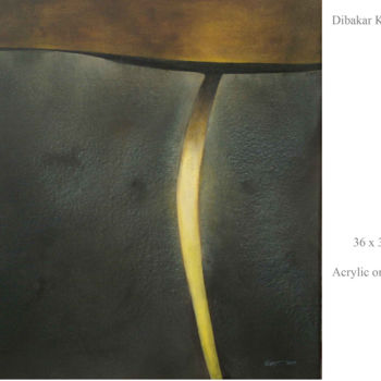 Peinture intitulée "Composition ii" par Dibakar Karmakar, Œuvre d'art originale, Acrylique