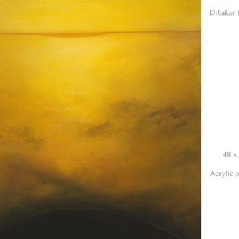 Peinture intitulée "Composition iii" par Dibakar Karmakar, Œuvre d'art originale, Acrylique