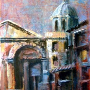 Pittura intitolato "Roma -Portico d'Ott…" da Bruno Betti, Opera d'arte originale