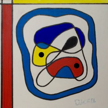 Painting titled "Like Mondriaan" by Dick Clement, Original Artwork, Acrylic