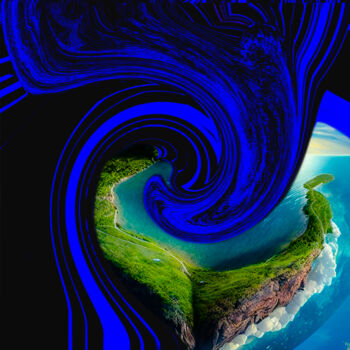 Arte digital titulada "Giant Wave of Love…" por Dida Andr & Tevah.Art Studio, Obra de arte original, Foto-montaje