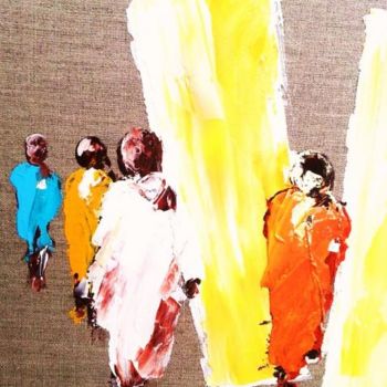 Pittura intitolato "A travers les murs" da Didier Delannoy, Opera d'arte originale
