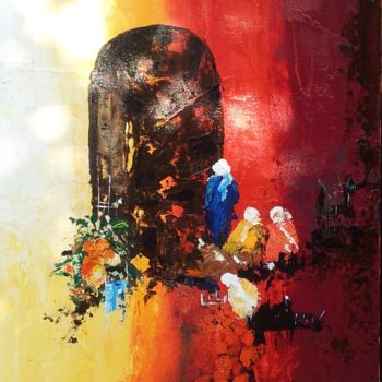 Pittura intitolato "le-souk.jpg" da Didier Delannoy, Opera d'arte originale, Olio