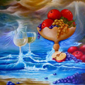 Painting titled "fruits de mer" by Didier Albo, Original Artwork