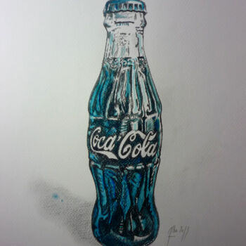 Zeichnungen mit dem Titel "coca bleu" von Didier Albo, Original-Kunstwerk