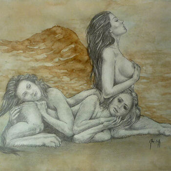 Рисунок под названием "" sphinx " ou " les…" - Didier Albo, Подлинное произведение искусства, Другой