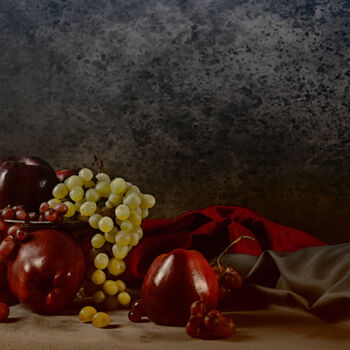 Photographie intitulée "Les pommes et les r…" par Didier Bloch, Œuvre d'art originale, Photographie manipulée