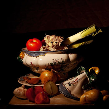 Fotografie getiteld "Facétie de soupière" door Didier Bloch, Origineel Kunstwerk, Digitale fotografie