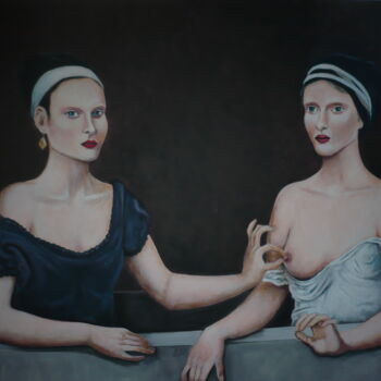 Painting titled "les deux soeurs" by Didier Chiarabini, Original Artwork, Acrylic