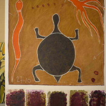 Pintura intitulada "Aborigene" por Didier Chiarabini, Obras de arte originais, Acrílico