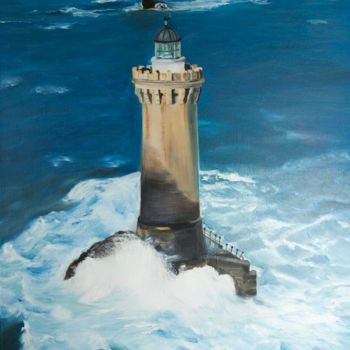 Peinture intitulée "Le phare du Four" par Didier De Timmerman, Œuvre d'art originale, Huile