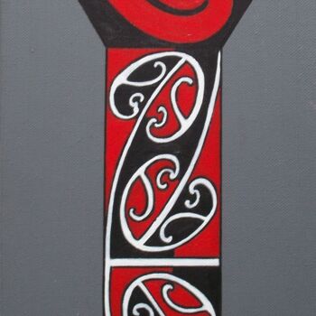 Pintura titulada "totem maori" por Didier Dordeins, Obra de arte original, Acrílico