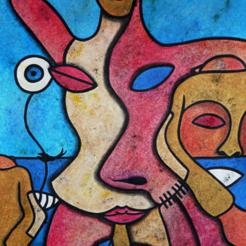 Pintura titulada "Mais-qui-sont-ils ?" por Didier Dubuis, Obra de arte original, Oleo