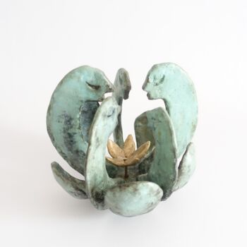 Escultura intitulada "L'éclosion" por Didier Fournier, Obras de arte originais, Bronze