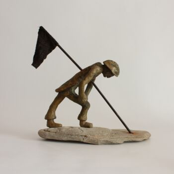 Скульптура под названием "Le soldat" - Didier Fournier, Подлинное произведение искусства, Бронза