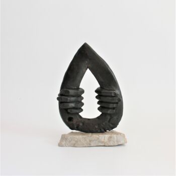 Sculpture titled "J'arrive (n°191)" by Didier Fournier, Original Artwork, Bronze