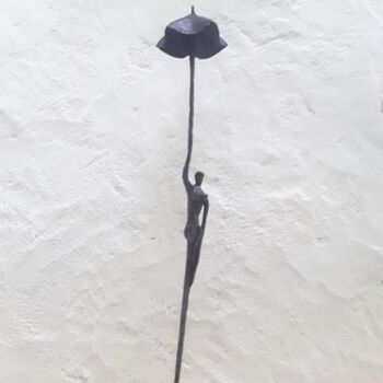 Sculpture titled "Parapluie" by Didier Fournier, Original Artwork, Bronze