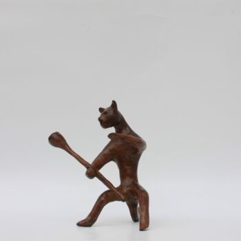 Sculpture titled "Chat (157)" by Didier Fournier, Original Artwork, Bronze