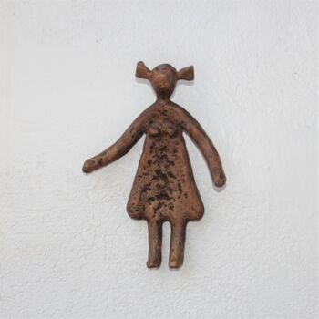 Sculpture intitulée "Petite fille (271)" par Didier Fournier, Œuvre d'art originale, Bronze