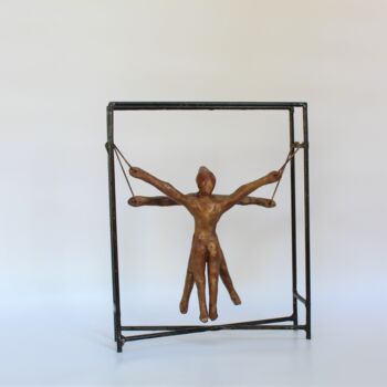 Sculpture intitulée "Couple (n° 302)" par Didier Fournier, Œuvre d'art originale, Bronze