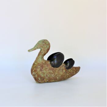 Scultura intitolato "Canard (n° 305)" da Didier Fournier, Opera d'arte originale, Bronzo