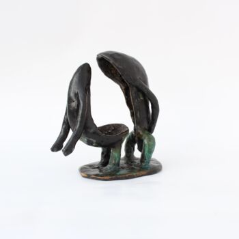 Sculpture titled "Couple (n°321)" by Didier Fournier, Original Artwork, Bronze