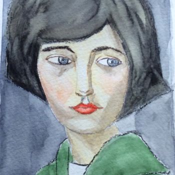 Картина под названием "Watercolor on Lana…" - Hamely, Подлинное произведение искусства