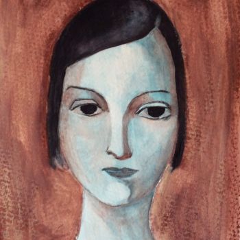 Painting titled "Daily portrait" by Hamely, Original Artwork