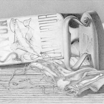 Dibujo titulada "La blanchisseuse" por Didier Merceret, Obra de arte original